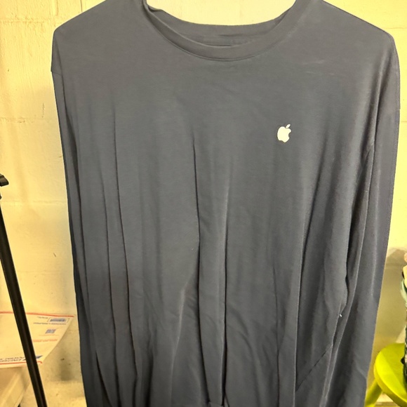 Apple t-shirt navy blue long sleeve size 2XLT - Picture 1 of 3